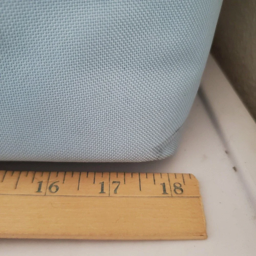 Aldi Insulated Cooler Tote Bag Light Blue Orange Striped Large Grocery Picnic